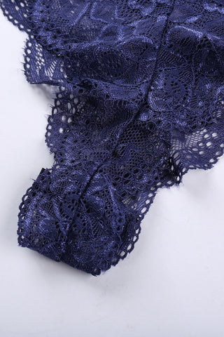 Blue Lace Tulle Teddy Lingerie