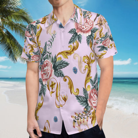 Men's Hawaiian Short Sleeve Shirt Quick Dry Breathable Beach Shirt