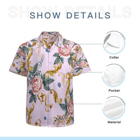 Men's Hawaiian Short Sleeve Shirt Quick Dry Breathable Beach Shirt